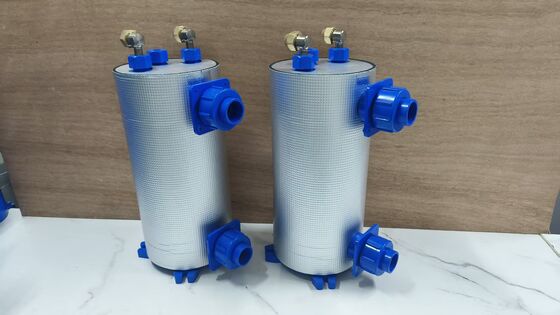 Titanium Shell and Tube Heat Exchanger with Pump & Motor High Productivity Condenser/Evaporator for Fish Pool