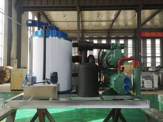 Ecoice Factory Price 5 Ton Water Cooling Flake Ice Machine for  Fishery Industry Seafood Preservation