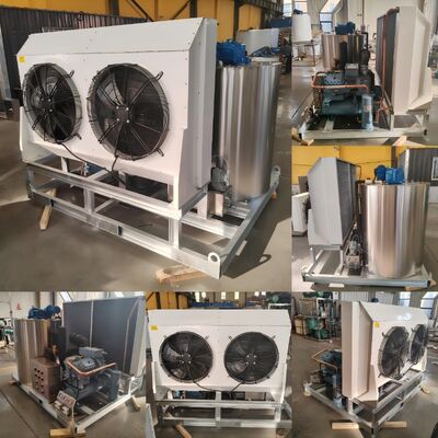 Ecoice Industrial Automatic Quick Freezing 5 Ton Water Cooling Flake Ice Machine Ice Plant for  Fishery Industry Seafood Preservation