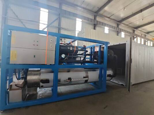 10T/day Stainless Steel PLC Controlled Industrial Tube Ice Machine with Motor for Food Processing Fisheries Long Service Life