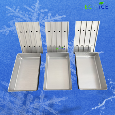 Full Size Recyclable Durable CE Certified Food Grade Rectangle Aluminum Frozen Seafood Container Freezing Tray With Lids