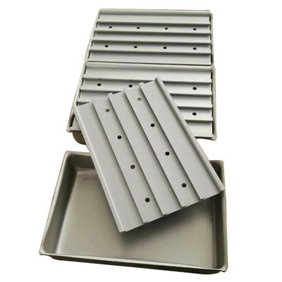 Full Size Recyclable Durable CE Certified Food Grade Rectangle Aluminum Frozen Seafood Container Freezing Tray With Lids